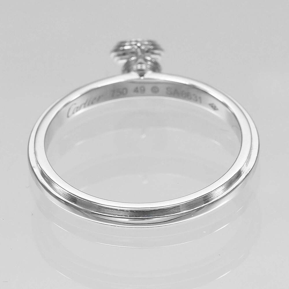 CARTIER Silver Diamond Ring - Picture 5 of 9